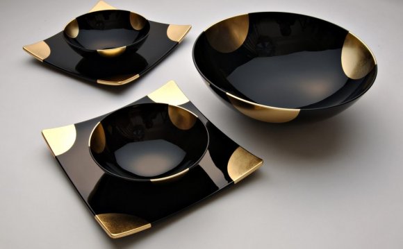 Gold Dining Set Large Bowl