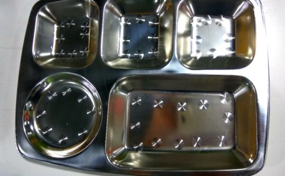 Stainless steel fast food tray