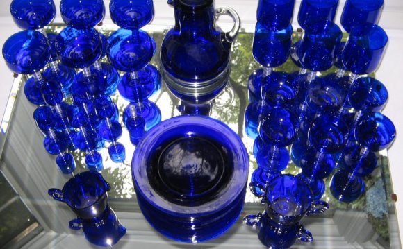 Glass Dinnerware Sets Blue