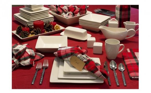 40 Piece Square Dinnerware Set