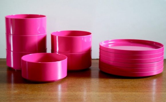 Set Pink Dinnerware Set