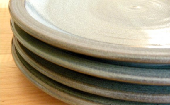 Set of 4 Slate Grey Dinnerware