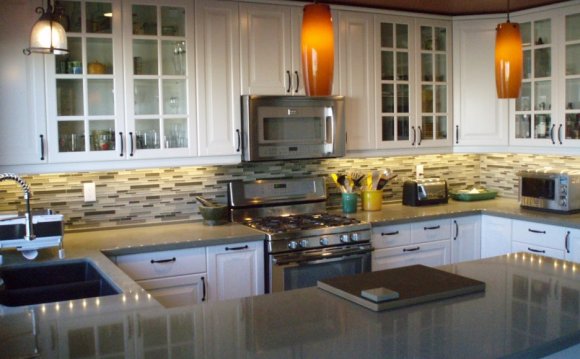 Long two sided glass kitchen