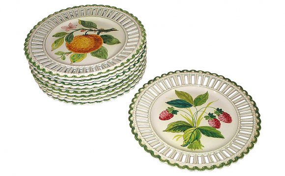 Italian Dessert Plates, S/9