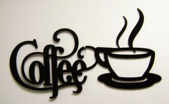 Black Coffee Sign with Mug