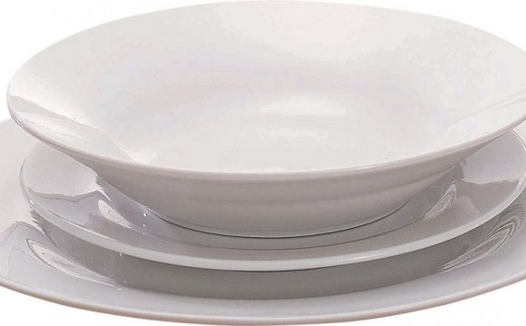 White Dinner Plates Set 12