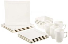 3. AmazonBasics White Dinnerware Sets