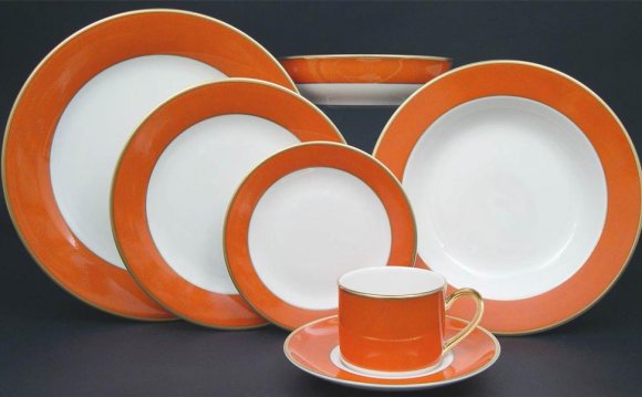 Orange Plates and bowls