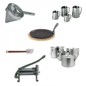 Small Wares in stock for any of your needs Ladles,  Skimmers,  Spoons,  China Caps,  and more