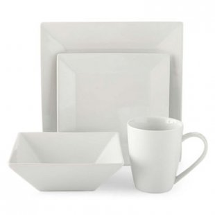 jcpenney.com | JCPenney Home™ Porcelain Whiteware 32-pc. Square Dinnerware Set - Service for 8